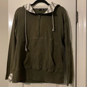 Ampersand Green Pullover with Thumbholes